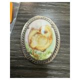 SIGNED HAND PAINTED BROOCH DEE BLACKBURN