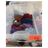 BIN OF YARN SKEINS MISC MAKERS BRANDS