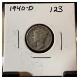 1940-D MERCURY SILVER DIME