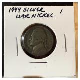 1944 JEFFERSON SILVER WAR NICKEL