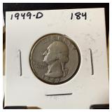 1949-D WASHINGTON SILVER QUARTER