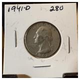 1941-D WASHINGTON SILVER QUARTER