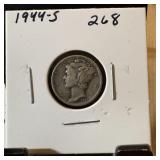 1944-S MERCURY SILVER DIME