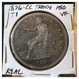 1876-CC T1 SILVER TRADE DOLLAR AUTHENTIC NICE COIN