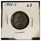 1945-S JEFFERSON SILVER WAR NICKEL