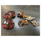 LOT OF MIXED RHINESTONE EARRINGS