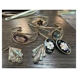 LOT OF MIXED ALPACA JEWELRY W INLAY