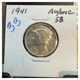 1941 MERCURY SILVER DIME HIGH GRADE