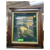 FRAMED HORSEBACK RIDER WALL ART