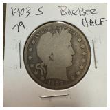 1903-S BARBER SILVER HALF DOLLAR