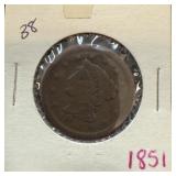 1851 LARGE CENT