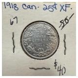 1918 CANADA SILVER QUARTER BETTER GRADE