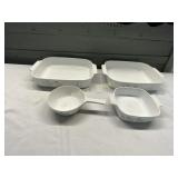 4 PIECES  CORNING WARE