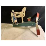 WOODEN MILKING COW WHIRLY GIG