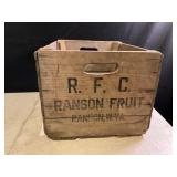 WOODEN R.F.C. RANSOM FUIT CRATE