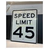 METAL SPEED LIMIT SIGN