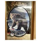 WOODEN FRAMED HAMMï¿½S BEER MIRROR