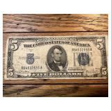 1934 5 DOLLAR SILVER CERTIFICATE