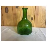 GREEN GLASS WHITE HOUSE VINEGAR JAR