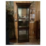 WOOD AND GLASS DISPLAY CABINET