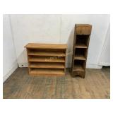 2 WOODEN BOOK CASES