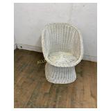 BARREL BACK WICKER CHAIR