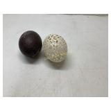 DECORATIVE  EMU EGG AND RHEA EGG