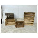 5 WOODEN CRATES