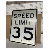 METAL 35 SPEED LIMIT SIGN