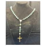 ROSARY WITH STERLING CROSS