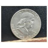 1954 FRANKLIN  SILVER HALF DOLLAR