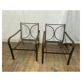 2 METAL PATIO CHAIRS