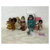 6 PORCELAIN DOLLS