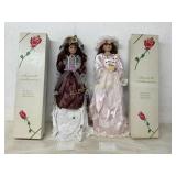 2 CHANTELL COLLECTION  PORCELAIN DOLLS