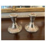 2 STERLING CANDLE HOLDERS