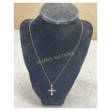 14 K CROSS NECKLACE