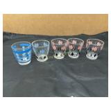 5 HAZEL ATLAS 1/2 PT GLASSES MID CENTURY