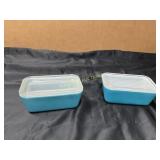 PYREX BLUE RECT. REFRIGERATOR DISHES