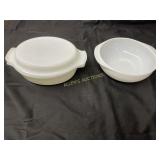 1 PC WHITE PYREX 1 PC WHITE ANCHOR HOCKING