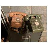 2 ROTARY DIAL PHONES