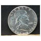 1961 SILVER FRANKLIN HALF DOLLAR