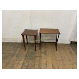 2  WOODEN ACCENT TABLES