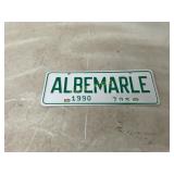 ALBEMARLE CITY PLATE