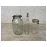 FAST SEAL JARS AND GLASS BOTTLE