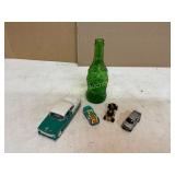 Buddha Bottle and 4 Toy Cars