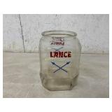 Vintage Glass Lanceï¿½ Jar withï¿½ Logo