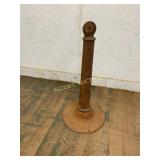 Rustic Metal Post with Circular Base,