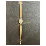 14K Yellow Gold Benrus Watch with Diamonds