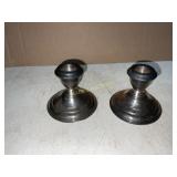 Pair of Weighted Sterling Candle Holders