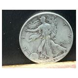 1945 Walking Liberty Silver Half Dollar